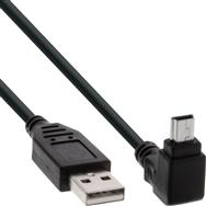 Câble USB InLine Type A mâle / Mini 5 broches mâle coudé à 90° - noir - 0,5 m