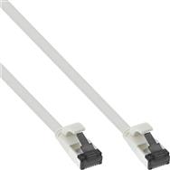 Câble patch plat InLine - U/FTP - Cat.8.1 - TPE sans halogène - blanc - 1 m
