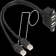 Câble d'extension USB Delock - USB (M) vers USB (F) vissable