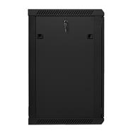 Lanberg WF01-6615-10B - Wall mounted rack - 15U - 60 kg - Key lock - Black