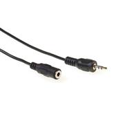 ACT 3 meter audio connection cable 1x 3,5 mmm jack male - 1x 3.5mm stereo jack female - 3.5mm - Male - 3.5mm - Female - 3 m - Black