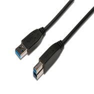 DIGITUS Electronic USB 3.0 - USB A - USB B - 3 m - 3 m - USB A - USB B - USB 3.2 Gen 1 (3.1 Gen 1) - Male/Male - Black
