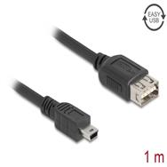 Câble USB 2.0 Delock type Mini-B mâle vers EASY type A femelle - Câble - Numérique