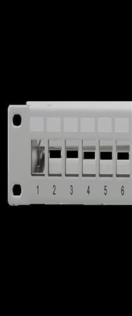 LogiLink NK4057 Panneau de brassage 19" 24 modules Keystone Gris