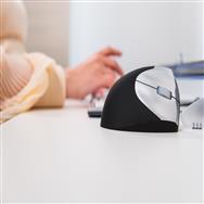 Bakker Handshake Wireless VS4, Gaucher, Laser, RF sans fil, 2400 DPI, Noir, Argent