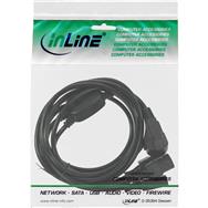 Câble d'alimentation en Y InLine 1x CEE 7/7 / 3x IEC C13 mâle 3 broches - noir - 1 m