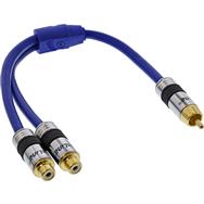 Câble Y RCA InLine Premium 1x RCA mâle / 2x RCA femelle 0,25 m