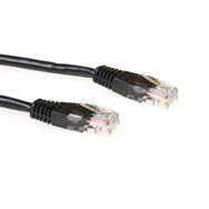 ACT Black 0.5 meter U/UTP CAT5E patch cable with RJ45 connectors - 0.5 m - Black