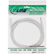 Câble audio en ligne 3,5 mm M/F - Stéréo - blanc/or 1 m