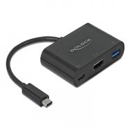 Delock 64091 - USB 3.2 Gen 1 (3.1 Gen 1) Type-C - 60 W - Noir - HDMI - USB 3.2 Gen 1 (3.1 Gen 1) Type-A - USB 3.2 Gen 1 (3.1 Gen 1) Type-C - Plastique - Chine