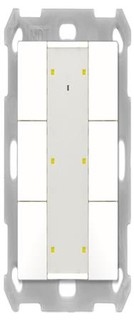 Bouton MDT Plus 55 6 positions blanc pur mat