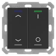 Bouton poussoir KNX double avec capteur de température MDT BE-TAL55T206.C1