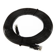 Câble patch plat ultra-fin InLine U/UTP Cat.6 Gigabit compatible noir 10 m