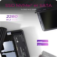 ICY BOX M.2 NVME SSD ENCLOSURE W/ DUAL SD CARD READER