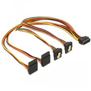 Répartiteur d'alimentation Delock - Alimentation SATA (P) verrouillée sur clip métallique d'alimentation SATA (R)