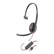 Poly Blackwire 3210 Monaural USB-A Headset - Wired - Office/Call center - 20 - 20000 Hz - 87 g - Headset - Black