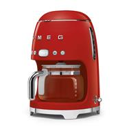 Cafetière filtre SMEG style années 50 DCF02RDEU, rouge, 1,4 L, café moulu, 1050 W, rouge