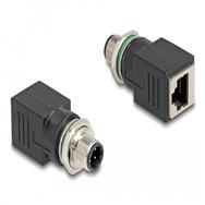Adaptateur réseau Delock - 4 broches M12 (M) vers RJ-45 (F) droit