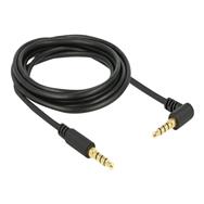 Câble audio Delock - mini-jack mâle 4 pôles vers mini-jack mâle 4 pôles coudé