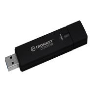 Kingston IronKey 16GB D300S AES 256 XTS Encrypted USB Drive - 16 GB - USB Type-A - 3.2 Gen 1 (3.1 Gen 1) - 165 MB/s - Cap - Black