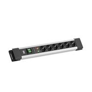 Bachmann CONNECTUS 6xCEE7/3 1xSPD 1xSchalter 2.0m CEE7/7 Grau
