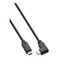 Câble USB 3.2 Gen.2 InLine - USB-C mâle/mâle coudé - noir - 1 m