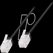 LogiLink CQ3023U - RJ45-Kabel Cat.6a U/UTP slim schwarz - Cable - Network