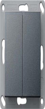 Émetteur mural radio GIRA sans pile 2 voies anthracite 242228
