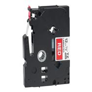 Ruban laminé Brother TZ435 blanc sur rouge