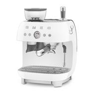 Machine à expresso SMEG style années 50 EGF03WHEU Blanc, Machine à expresso, 2,4 L, Café moulu, Moulin intégré, 1650 W, Blanc