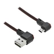 Delock Easy - Câble USB - USB (M) coudé gauche/droite, réversible vers Micro-USB Type B (M) coudé gauche/droite, réversible