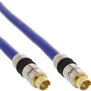 Câble vidéo S-VHS InLine Premium 4 broches mini DIN mâle / mâle plaqué or 10 m