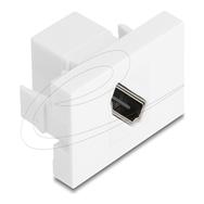 Module HDMI femelle vers diagonale 8K Delock Easy 45 blanc