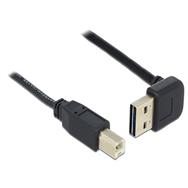 Delock Easy - Câble USB - USB (M) coudé à 90°, réversible vers USB Type B (M) droit