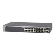 Netgear 28-Port PoE Gigabit/10G Stackable Smart Switch (GS728TXP) - L2/L3 - 10G Ethernet (100/1000/10000) - Full duplex - Power over Ethernet (PoE) - Rack mounting