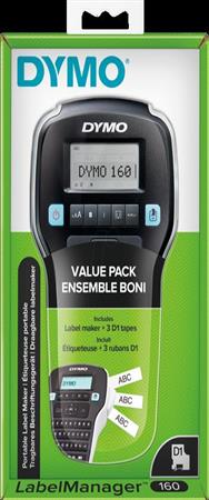 Dymo LabelManager 160 Starter-Set m. 3 D1-Baender 12mm Qwertz - Label Printer