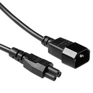 Cordon d'alimentation ACT C14 - C5 noir 0,5 m, 0,5 m, coupleur C5, coupleur C14, 230 V, 2,5 A