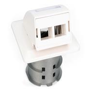 DIGITUS FTTH fiber optic flush-mounted wall outlet, for SC/LC adapter