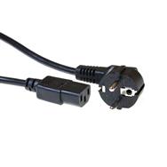 ACT Powercord mains connector CEE 7/7 male (angled) - C13 black 3 m - 3 m - CEE7/7 - C13 coupler - 230 V