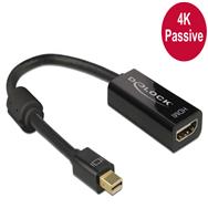Adaptateur passif Delock 4K - Mini DisplayPort mâle vers HDMI femelle
