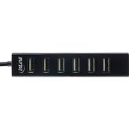 Hub USB 2.0 7 ports InLine - Type-A mâle vers 7x Type-A femelle - noir