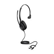 Jabra Evolve2 50 USB C/A MS Mono sans Bluetooth - Casque - 20 kHz