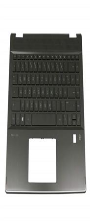 Clavier HP L54866-041 avec boîtier supérieur DE noir rétroéclairé