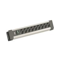 Bachmann CONNECTUS 9xCEE7/3 1xSchalter 2.0m CEE7/7 Grau