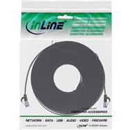 Câble patch plat InLine - U/FTP - Cat.6A - TPE sans halogène - noir - 5 m