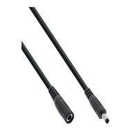 Câble d'extension CC InLine - CC mâle/femelle 4,0 x 1,7 mm - AWG 18 - noir 3 m
