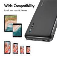 LogiLink Power Bank 10000mAh 1xUSB-C 2x USB-A Zwart