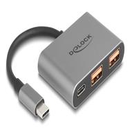 Hub USB Delock 10 Gbit/s avec Type-C vers 1 x+ 2