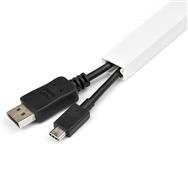 StarTech.com Goulotte de gestion de câbles solide avec ruban adhésif et couvercle, 19 mm (l) x 11 mm (h), longueur 1 m, cache-câbles réseau/alimentation/goulotte murale en PVC, capacité max. 6 câbles, homologuée UL