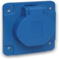 Schneider 1 pièce - Prise Schuko arrière bleue IP54 PKS61B